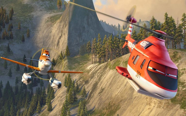 film title: Planes 2: Fire & Rescue  (2014)....PLANES FIRE & RESCUE..."PLANES FIRE & RESCUE" (L-R) DUSTY, BLADE RANGER. 2014 Disney Enterprises, Inc. All Rights Reserved.