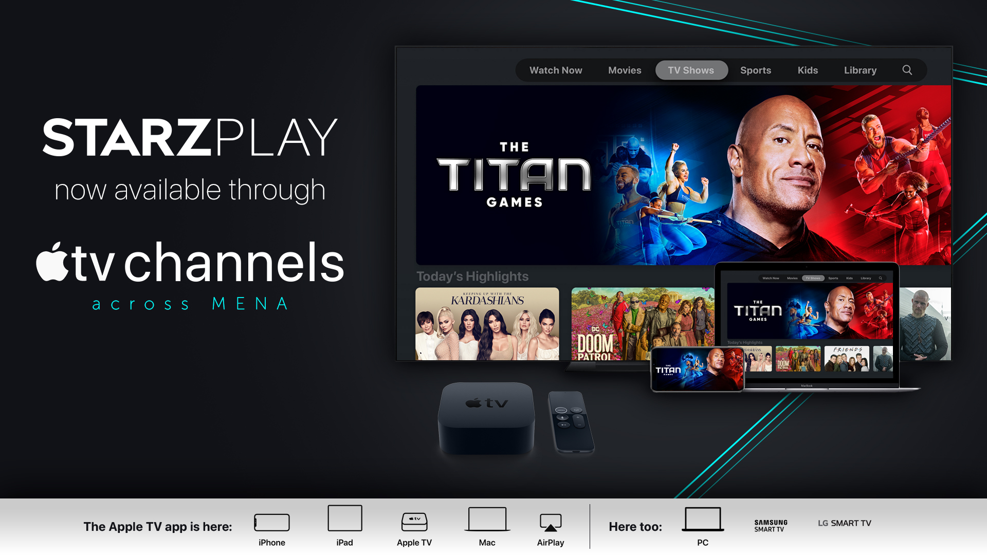 STARZPLAY is now available through Apple TV channels across MENA